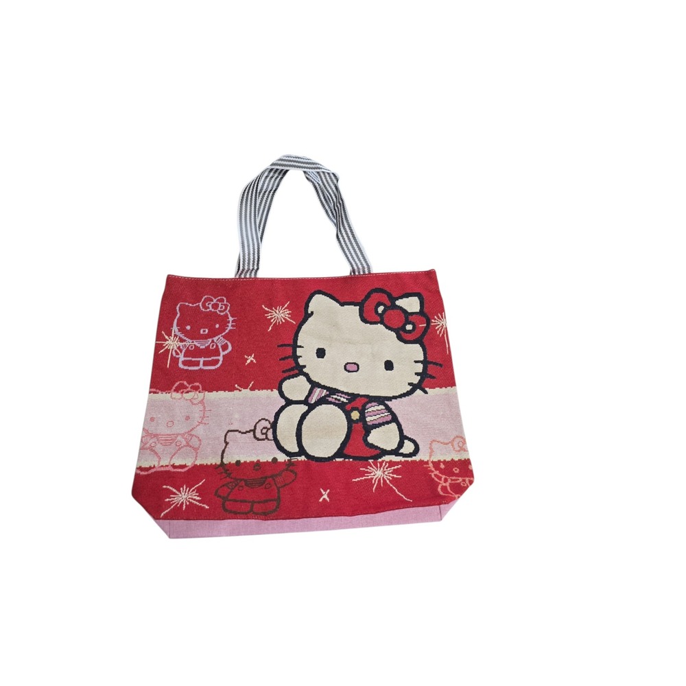 Hello Kitty Tote Bag Beach Pool Large Bag Zipper and Handles